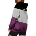 thumbnail image 7 of Oversize Hoodies for Women Pullover Fashion Loose Fitting Solid Color Long Sleeved Hoodie Sports Top, 7 of 7