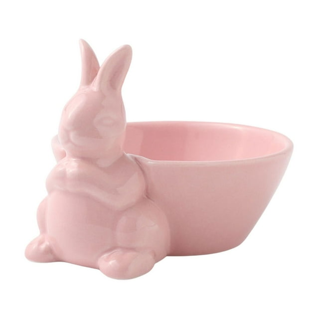 Tumotour Large Capacity Rabbits Shape Tableware Ceramic Dessert Bowl Fruit Salad Bowl