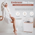 thumbnail image 2 of SereneLife Luxury Rectangle Towel Warmer - Spa & Bathroom Heater with Custom Fragrance, Auto Shut-Off, Fits 2 large Towels, Blankets, Bathrobes, PJ's - Perfect Gift for Him & Her (Natural Wood), 2 of 7