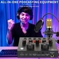 thumbnail image 5 of Enroslu Podcast Equipment Bundle,  BM-800 Recording Studio Package with Voice Changer, Audio Interface with Sound Card and Condenser Microphone, Perfect for Recording, Broadcasting, Live, 5 of 6