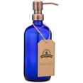 thumbnail image 5 of Cobalt Blue Glass Pint Jar Soap and Lotion Dispenser with Metal Pump (Copper), 5 of 5