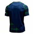 thumbnail image 5 of 2026 Soccer Cup Raglan Short Sleeve T-Shirt for Men, Crew Neck Athletic Jersey - Scottish Plaid & Lion Graphic Print Casual Summer Top for Daily Wear & Party Dark Blue XXL, 5 of 5
