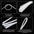 thumbnail image 4 of LAICAIW 4 Pieces Car Windshield Bracketless Wiper Rubber Filler Strip, 28 Inches Car Size Adjustable Wiper Substitution Rubber Strip, Suitable for Car Front Rear Windshield, Doors, Windows (White), 4 of 6