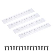 Uxcell 12 x 2 Inch Rectangle Ventilation Grille, 4PCS Aluminum Air Vent Cover, Silver