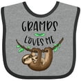 thumbnail image 3 of Inktastic Gramps Loves Me Cute Sloth and Baby Boys or Girls Baby Bib, 3 of 4
