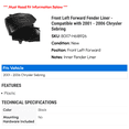 thumbnail image 2 of Front Left Forward Fender Liner - Compatible with 2001 - 2006 Chrysler Sebring 2002 2003 2004 2005, 2 of 2