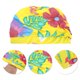 thumbnail image 3 of Unique Bargains 1 Pc Gorro de Natación Transpirable Estilo Plisado Rojo Amarillo Azul, 3 of 6