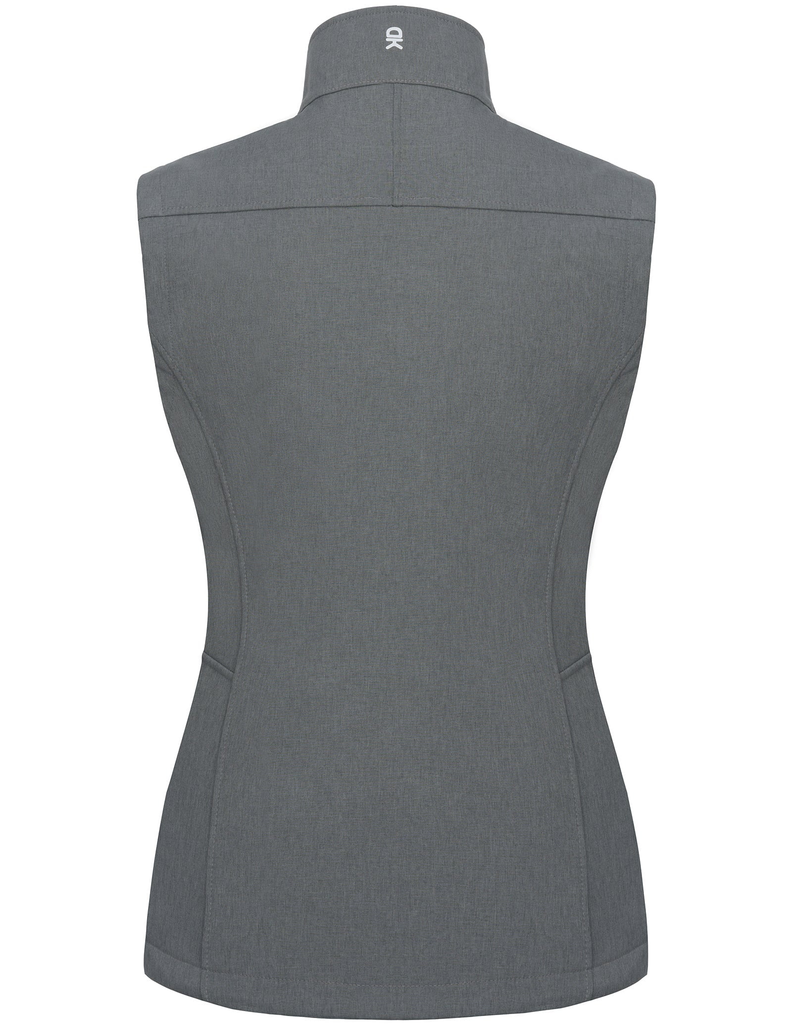 Little Donkey Andy Lightweight Softshell Vest for Women Fleece Lined Outerwear Zip Up Sleeveless Casual Windbreaker Jacket for Golf Hiking Running Jogging Outdoor Travel, Grey, X-Small