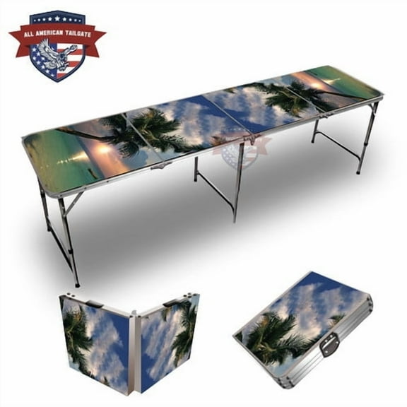 Sunset Palm 8ft Tailgate Table