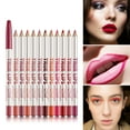 thumbnail image 1 of 12 Couleurs Crayon à Lèvres Imperméable Mat Ensemble de Crayons à Lèvres Haute Pigmentation pour Femmes Filles, 1 of 8