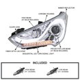 thumbnail image 4 of Spec-D Tuning LED Chrome Projector Headlights W/ Sequential LED Signal Lights Compatible with 2012-2017 Hyundai Veloster, Left + Right Pair Headlamps Assembly, 4 of 7