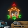 thumbnail image 3 of Handmadetneonsign Nativity Scene Neon Sign, Holy Family Led Sign, Silent Night Neon Light, 3 of 5