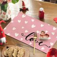 thumbnail image 2 of Sm:)e Pink Love Heart Valentine Placemats Set of 4, 12x18 Inch, 2 of 7