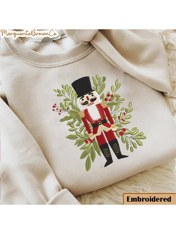 Embroidered Christmas Nutcracker Shirt, Nutcracker Sweatshirt, Christmas Sweatshirt, Nutcracker Ballet Shirt, Christmas Party Sweater