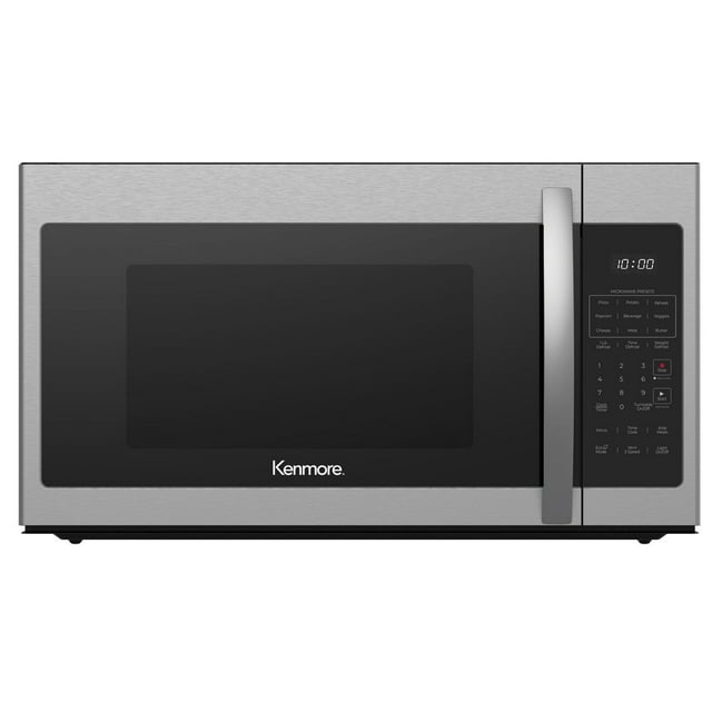 Kenmore Four à Micro-Ondes de 30 Po, 1,7 Pi3, en Acier Inoxydable, à Hotte Intégrée avec Options de Cuisson Automatique, 300 Pi3/min