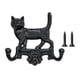 thumbnail image 3 of Gancho de pared de hierro fundido con doble gancho decorativo con forma de animal, práctico gancho Gato, 3 of 9