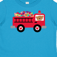 thumbnail image 4 of Inktastic Valentine Fire Truck Heart Bear Boys or Girls Toddler T-Shirt, 4 of 5