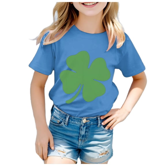 Godom Girls Shirts Short Sleeve Crewneck Tees Kids Summer Fashion Tops Tees