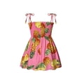 thumbnail image 2 of Qiylii Kids Girls Dress Printing High Waist Sleeveless Strap Stylish Mini Dress, 2 of 6
