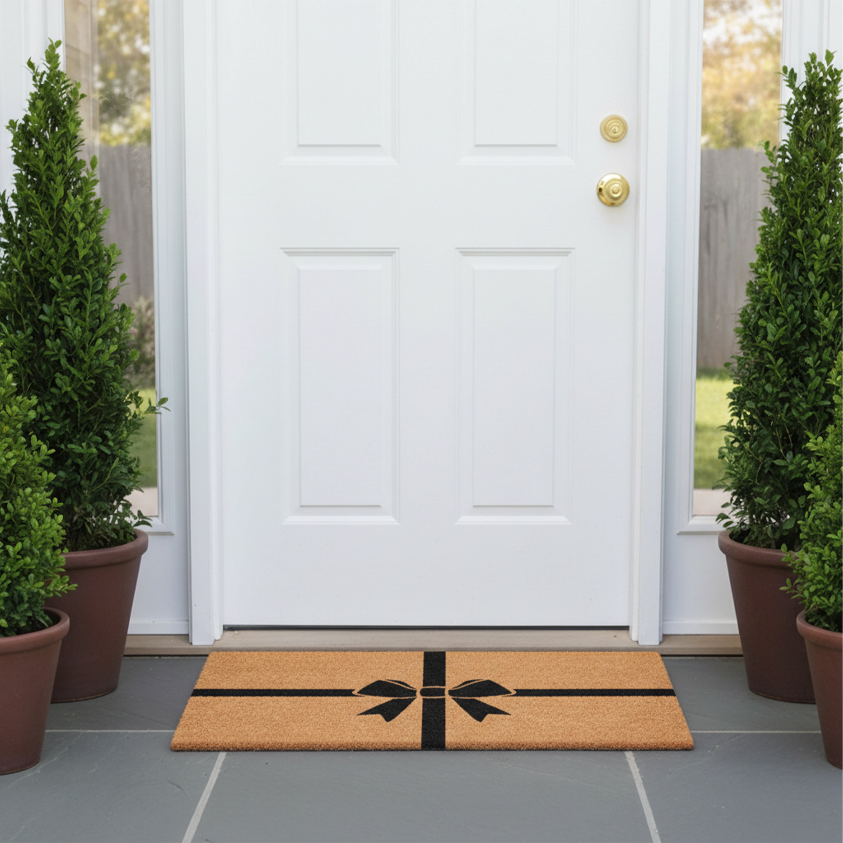 Calloway Mills 117551729 Black Holiday Gift Doormat, 17" x 29"