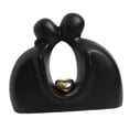 thumbnail image 2 of Figura de pareja besándose, adorno de mesa, colección de estatuas modernas, regalo de San Valentín, figura decorativa para estante de gabinete , negro, 2 of 7