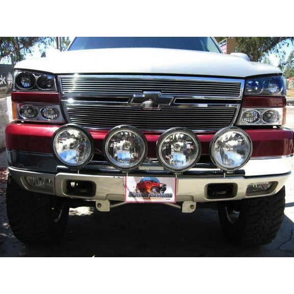 For PIAA Black 4x Lamp Bumper Bar for 2007-2013 Chevrolet Silverado 1500 Front