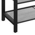 thumbnail image 3 of 39 Inches Wooden Shoe Organizer with Mesh Shelves, Brown and Black, 3 of 5