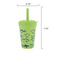 thumbnail image 3 of Mainstays Kids 3-Pack Plastic 15-Ounce Tumbler Set with Spillproof Lid and Straw, Blue Multi-Colored, 3 of 9
