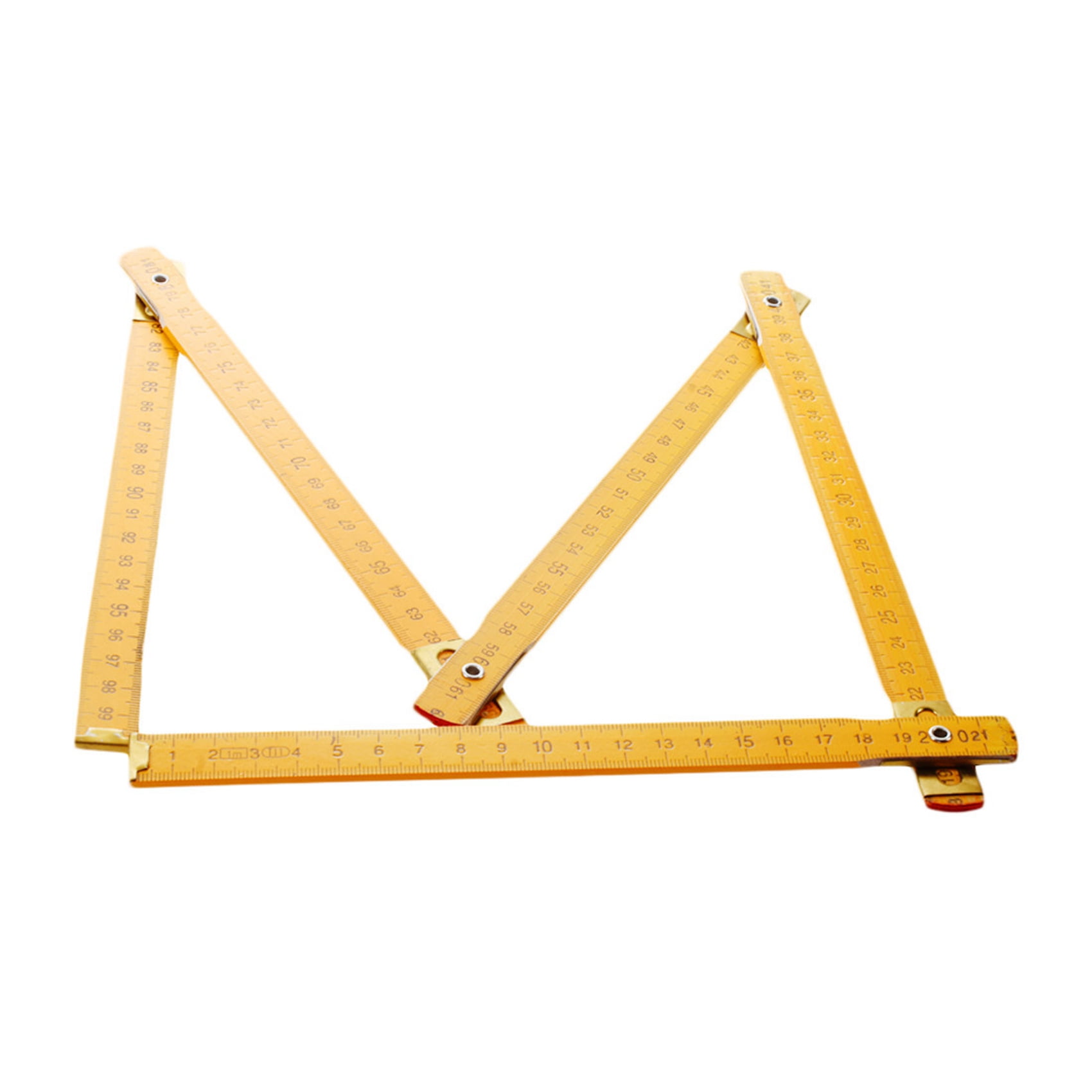 2X Portable Carpenter Wooden Folding Ruler 100cm/39Inch
