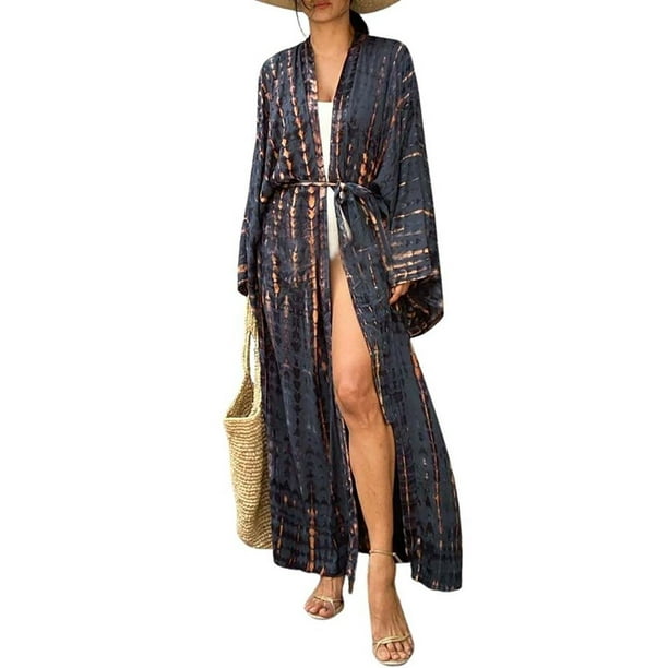 Bsubseach Women Long Beach Swimsuit Cover up Sexy Bikini Beach Kimono