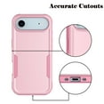 thumbnail image 2 of Military Grade Shockproof iPhone 17 Air Case,Dual Layer Full Body Protective Cover with Anti-Slip Grip & Raised Camera Heavy Duty Rugged Case- Pink, 2 of 6
