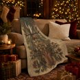 thumbnail image 3 of Woodland Owl With Owl And Moon Phases Moon Phase Forest Mystical Fantasy Art Nature Lovers Moonlit Forest Bird Motif Warm Flannel Blanket, Housewarming Gift for Cabin and Bedroom Home Decor, 3 of 9