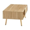 thumbnail image 4 of Aukfa Modern MDF Coffee Table with Storage, Walnut, 4 of 8