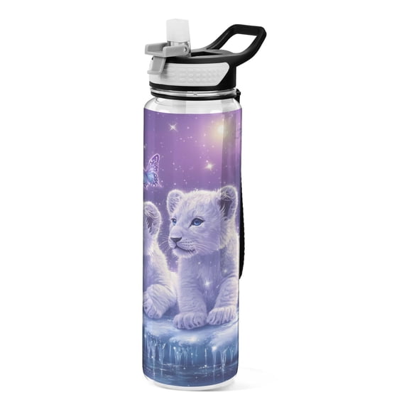 BZSMCE Sport Bottle Cubs in A Winter Wonderland Outdoor sports Water Bottle Size: 10.4x3in