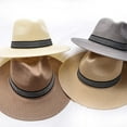 thumbnail image 4 of UDIYO Men Wide Brim Straw Panama Roll up Hat Fedora Beach Sun Hat UPF50+, 4 of 6