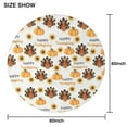 thumbnail image 6 of Happy Thanksgiving Turkey Fall Pumpkin Round Tablecloth 60" X 60",Wrinkle Wipeable Table Cloth for Kitchen Dining Room Picnic Patio Party, 6 of 6