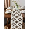 thumbnail image 3 of Table Runner Dresser Scarf 13 x 70 Inch Khaki Brown Aztec Ethnic Southwestern Native Geometric Table Runners Non-Slip Heat Kitchen Dining Table Decor for Indoor Outdoor Home Party Decoration, 3 of 7