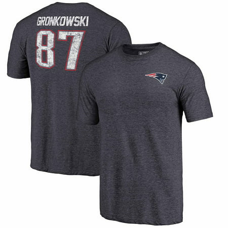 Rob Gronkowski New England Patriots NFL Pro Line by Fanatics Branded Icon Tri-Blend Player Name & Number T-Shirt - Heathered