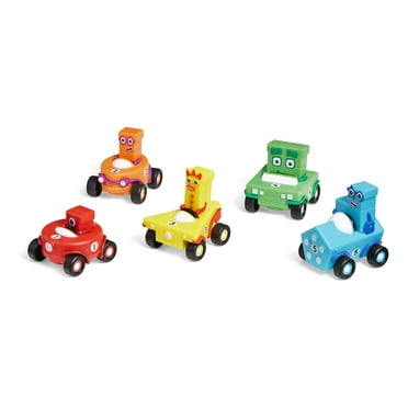 hand2mind Numberblocks® Mini Vehicles, Toy Vehicle Playsets, Race Car Toy (5 Pieces)