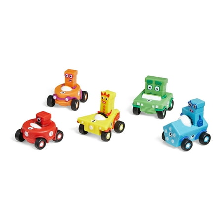 hand2mind Numberblocks® Mini Vehicles, Toy Vehicle Playsets, Race Car Toy (5 Pieces)