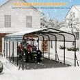thumbnail image 5 of 12' x 24' Heavy-Duty Metal Carport with Galvanized Steel Roof, Powder-Coated Steel Frame, Black, 5 of 8