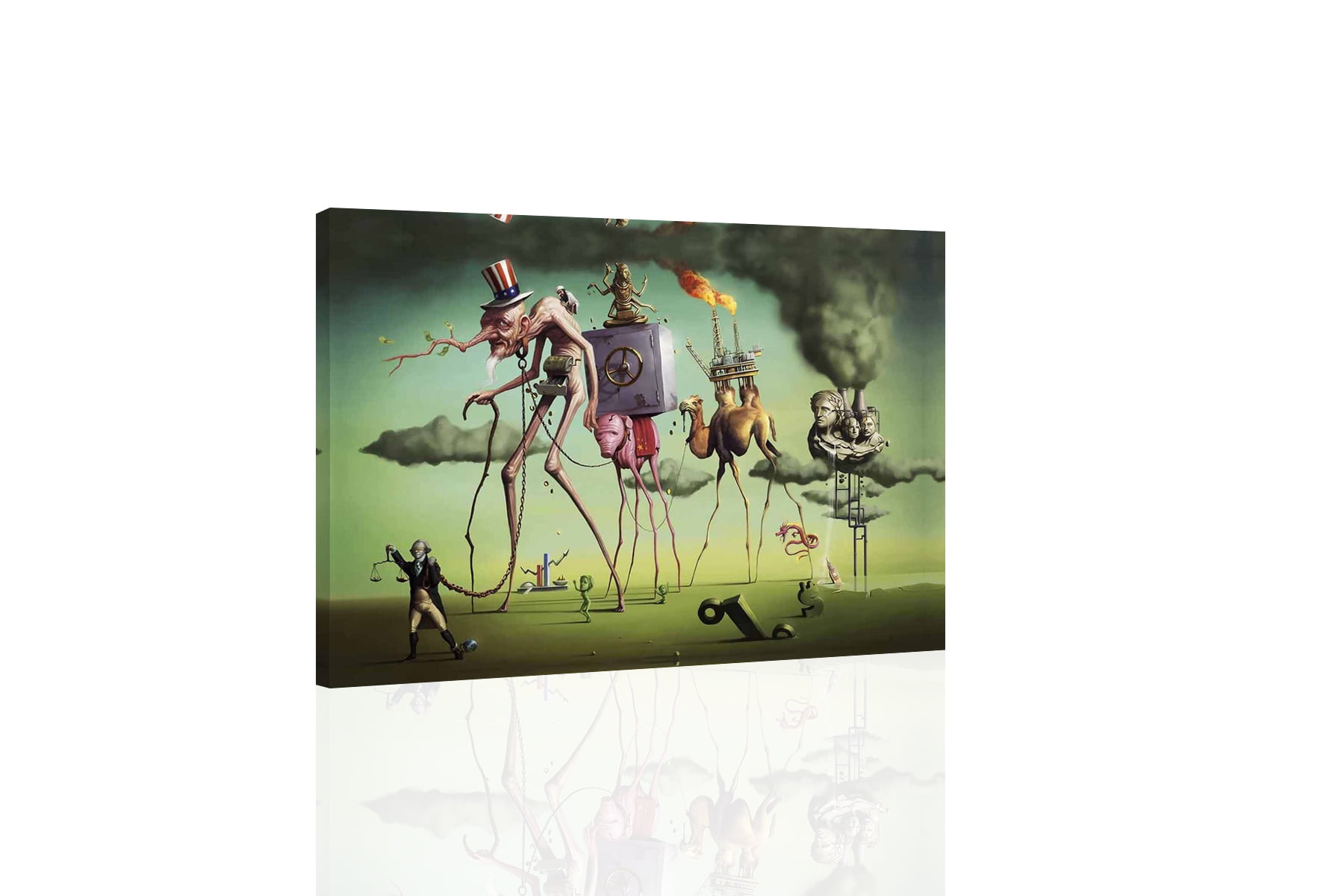 Salvador Dali 'The Face Of War' Skull Canvas Print - 12x12 Inch, Rolled For Framing, Home Decor
