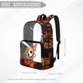 thumbnail image 7 of ZIATUBLES Clear Backpack, Heavy Duty Fabric & PVC Transparent Bookbag with Fire Soccer Ball Print, Large Capacity See Through Backpack for School College Work Travel Security, 7 of 7
