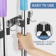 thumbnail image 5 of Wall Broom Hanger, Stainless Steel Wall Broom Holder, Self Adhesive Storage Hanger Holder With 3 Slots And 4 Hooks For Kitchen Garden Garage - Jxlgv G, 5 of 5