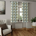thumbnail image 2 of Ambesonne Grommet Curtain, , 50"x63", White Soft Blue and Khaki, 2 of 5