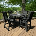 thumbnail image 3 of Highwood's 48" Round 5-pc Weatherly Dining Set - Counter Height, Outdoor, Eco-friendly, Synthetic Wood, 3 of 9