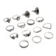 thumbnail image 1 of 15Pcs Juego de Anillos de Plata para Mujeres Chicas Vintage apilable Boho dedo Anillos de aleación de resina Rhinestone Anillos Retro Geometría Anillo Joyería, 1 of 6