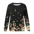 thumbnail image 5 of Cyber&Monday Deals Dyegold Pullover Sweaters For Women Fall Fashion 2023 Vintage Floral Print Western Tops Shirts Casual Loose Teen Sweatshirts, 5 of 5