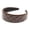 Coffee, variant on Wide Headband for Women Leather Hairband Lady Hair Accessory 1 Count, Black