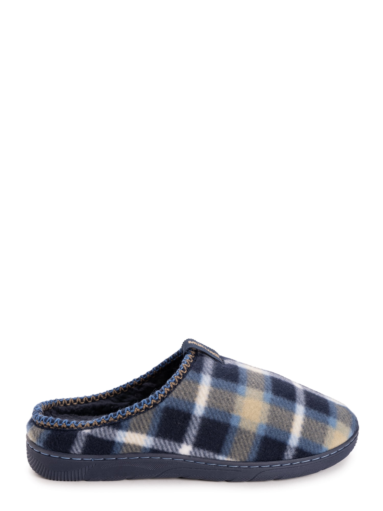 MUK LUKS Men's Plaid Fleece Comfort Clog Slipper